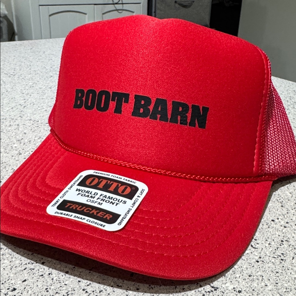 NEW Boot Barn Red SnapBack Trucker Hat